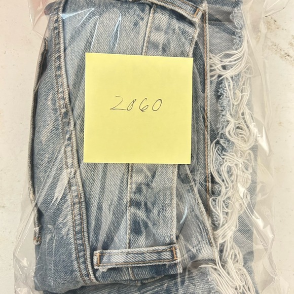 Zara Wide Leg Barrel Jeans Women's Cropped 12 Baggy Bohemian Coastle Raw Hem - Picture 14 of 14